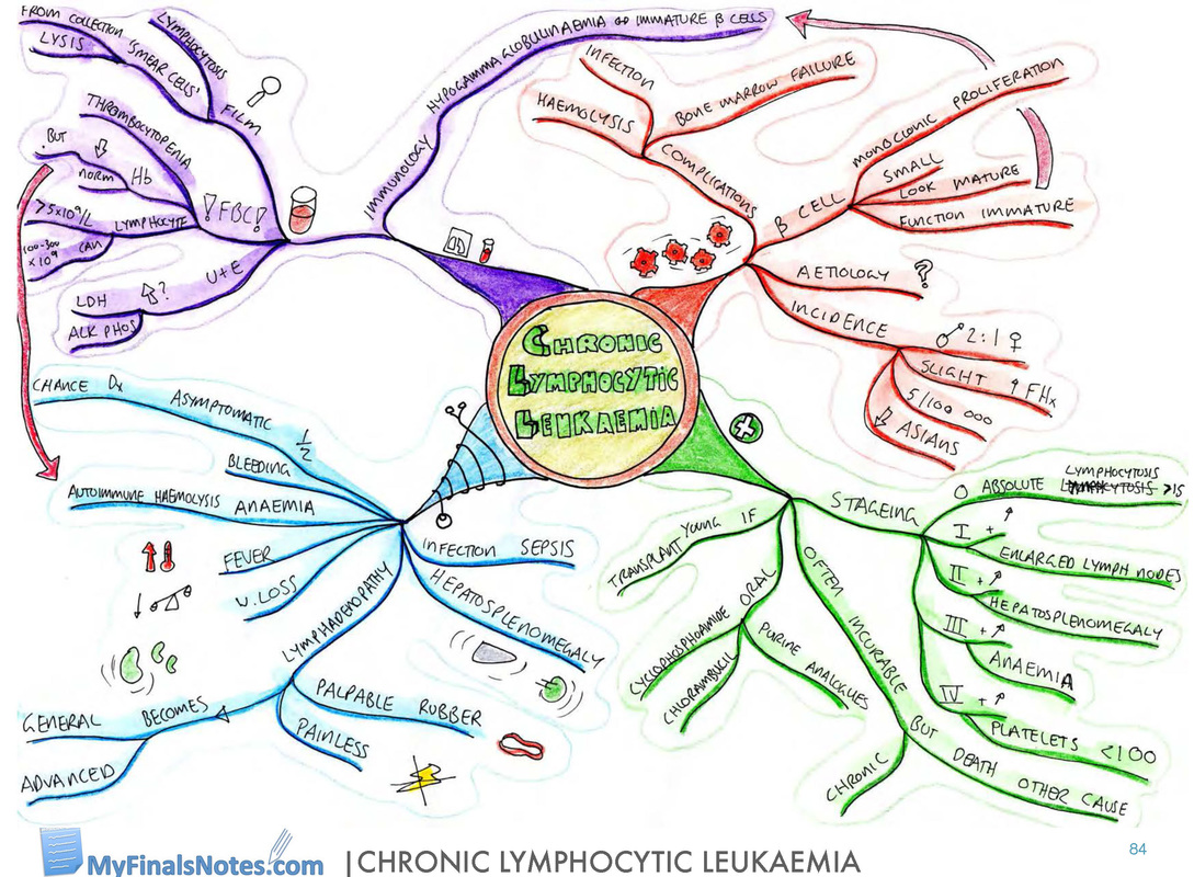 Chronic lymphoctytic leukaemia mind map